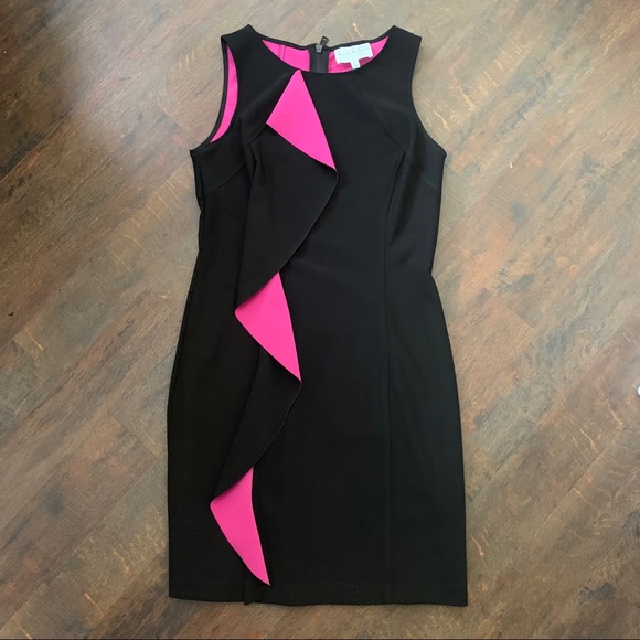 NWOT Nicole Miller Ruffle shift dress - Picture 1 of 6